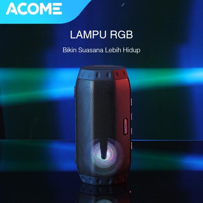 Jual Acome Speaker Tws W Super Bass Bluetooth Hi Fi Rgb Party