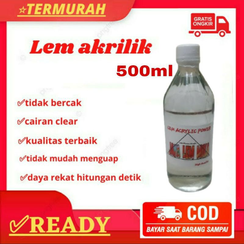 

Lem akrilik/Acrylic 500 ML+suntikan