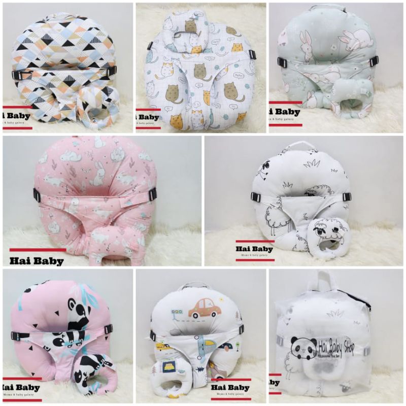 sofa bayi sabuk pengaman / kasur bayi multifungsi / free bantal dan tas lucu