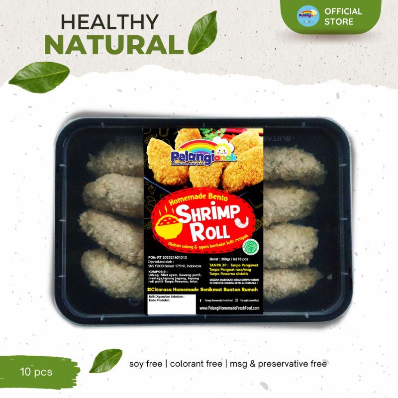 

Pelangi Anak Bento Shrimp Roll Sehat Enak Tanpa MSG Tanpa Pengawet Halal Alami
