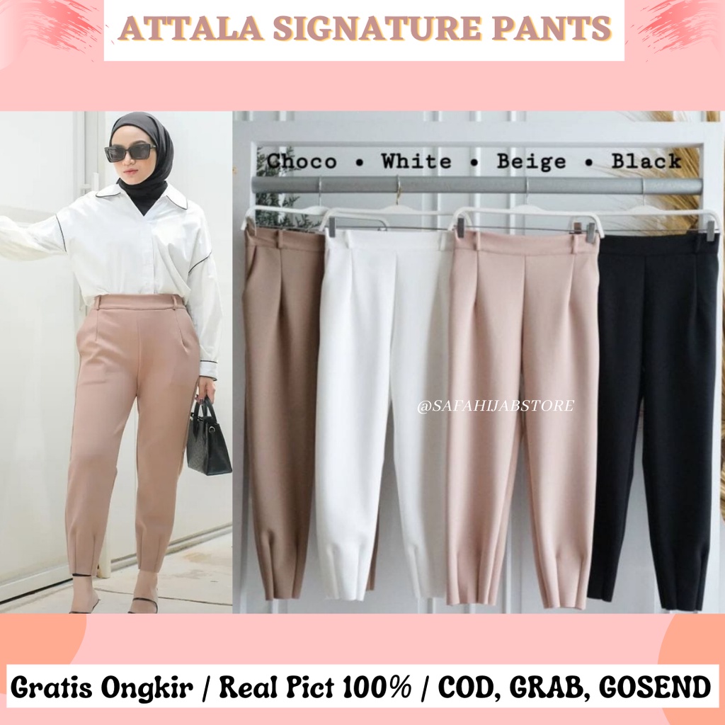 (BISA COD) ATTALA SIGNATURE PANTS / CELANA SCUBA / CELANA TULIP /ATALA SIGNATURE / WILLOW PANTS