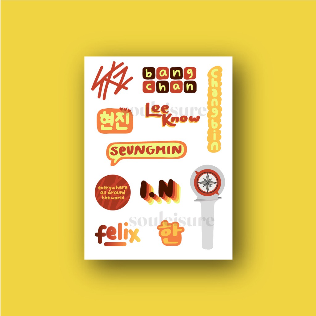 Stray Kids Name Stickers