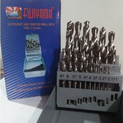 Fujiyama mata bor besi beton kayu ,mata bor HSS DRILL BIT ,mata bor harga ecer termurah ,mata bor ukuran 1,0--8,0