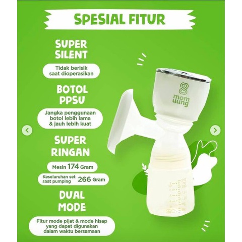 [RESELLER VIP] POMPA ASI PORTABLE ELEKTRIK MOM UUNG Breast pump ELECTRIC Momuung elektric