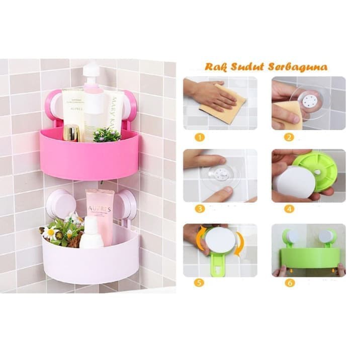 RAK SUDUT SIKU - RAK POJOK KAMAR MANDI