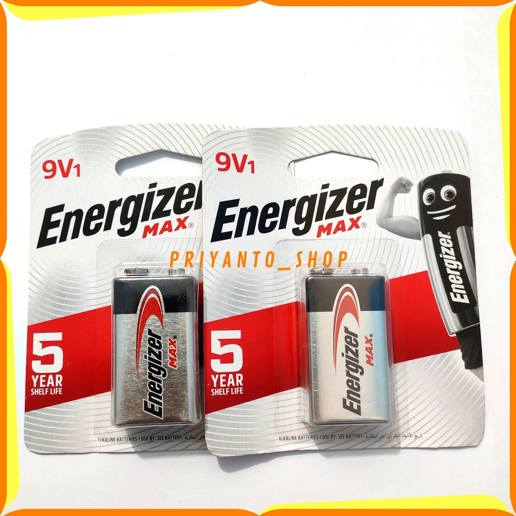 Asli batu Baterai Energizer max 9v Battery 6LF22 Energizer 9V1 Original