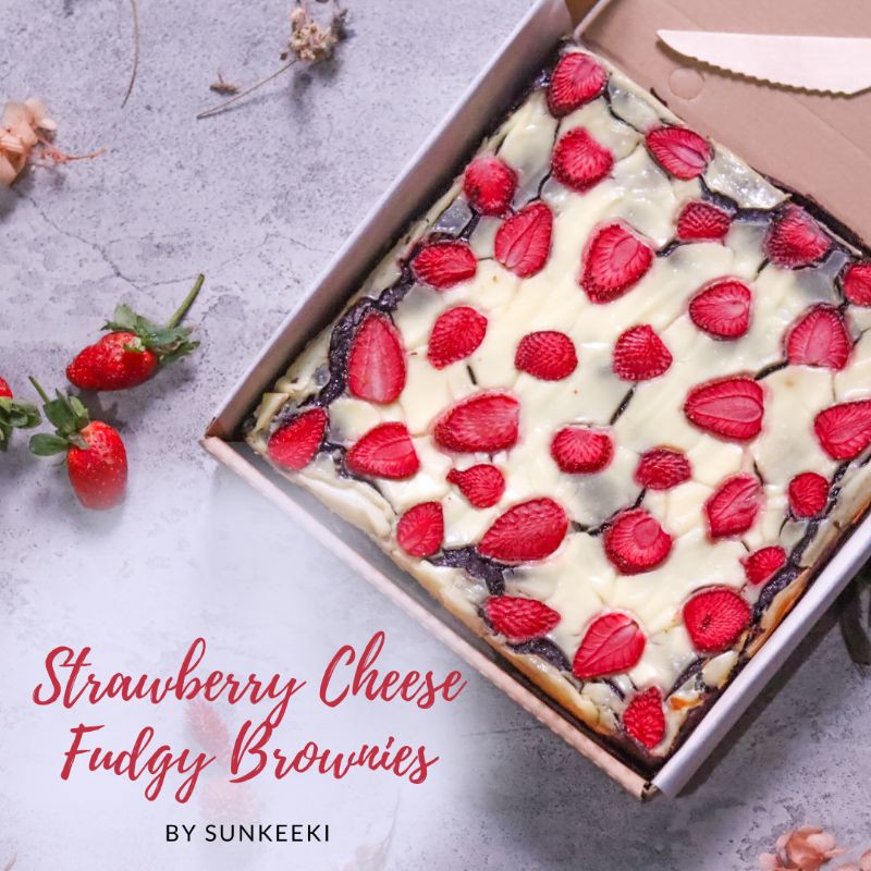 

Fudgy Brownies Gluten Free Strawberry Cheese