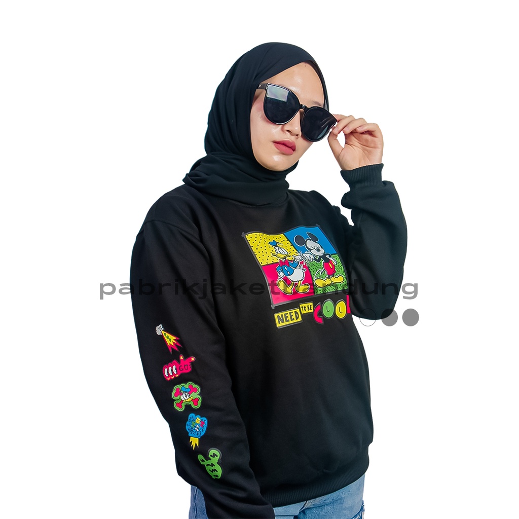 Disney II HOLY Sweatshirt Need To be Cool Mickey HITAM