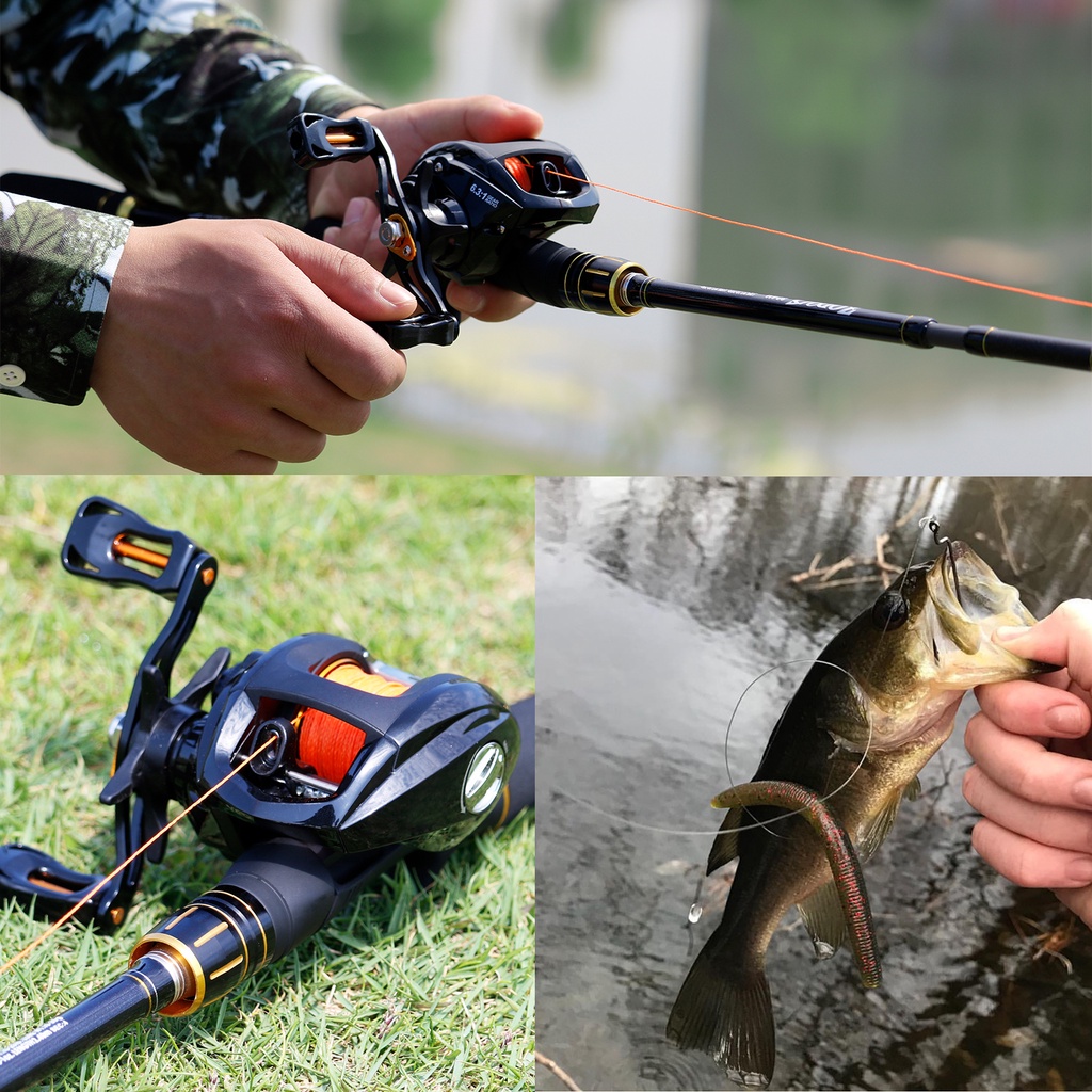 Reel pancing 12+1 BB Castiing Fishing Reel dengan gear ratio tinggi 6.3:1 Dan Metal Handle untuk alat pancing air tawar Gulungan Pancing