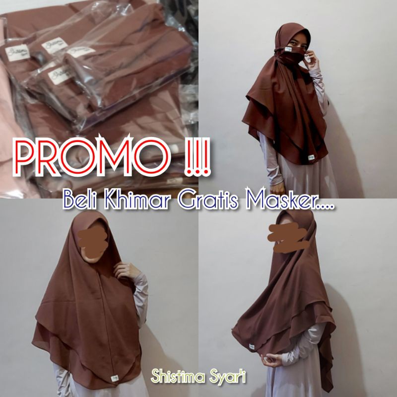 Khimar Segiempat Instan//Hijab Segiempat Instan//Segiempat Instan Syar'i JUMBO