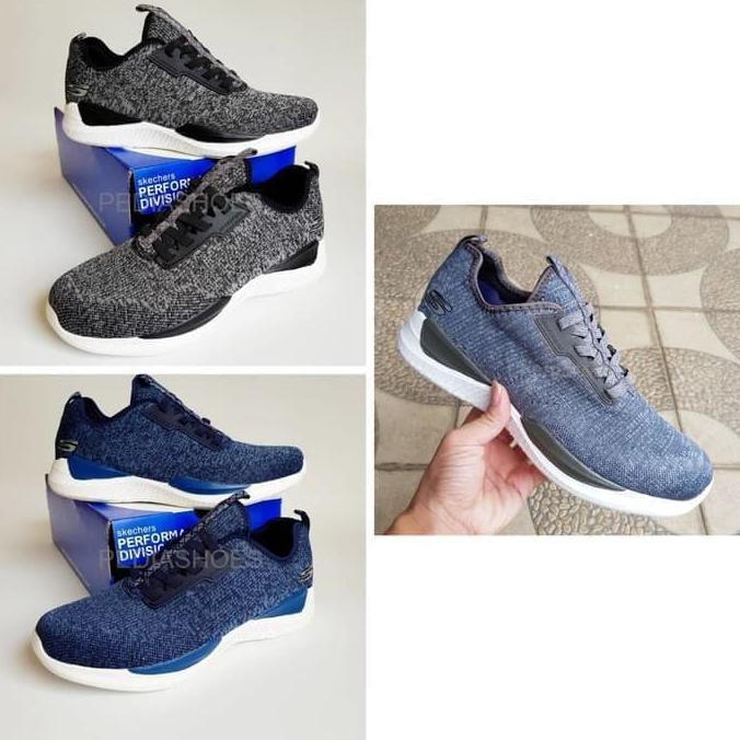 promo skechers matrix guyton men sepatu sneakers pria original - hitam, 44 terbaru