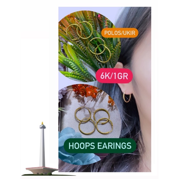 anting emas model hoops /anting gipsi 1gr/6k