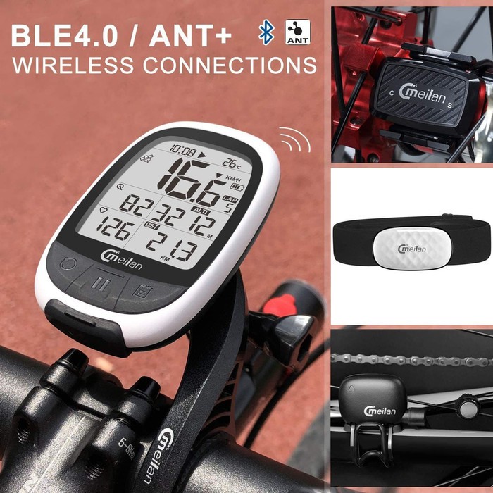 Meilan M2 GPS speedometer sepeda bisa ANT BLUETOOTH STRAVA SUPPORT HR