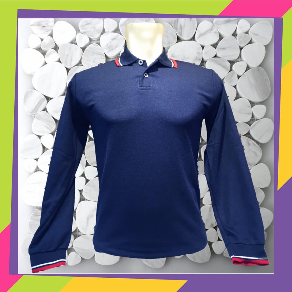 Kaos kerah pria List NAVY biru dongker / kaos kerah list H biru dongker navy / Polo Polos Navy list 