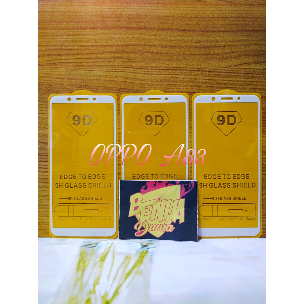 ANTI GORES KACA OPPO A83 - TEMPERED GLASS FULL LEM 9D TEMPER GLASS OPPO A83 - BD