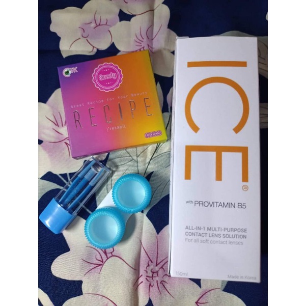 Cod Paket Softlens CTK Recipe Normal Dia 14,5mm + Air Softlens Ice 150ml + Pinset Paket Softlens Murah