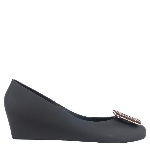 STUDIO NINE WEDGES JELLY SHOES SNL 10086 BLACK PROMO