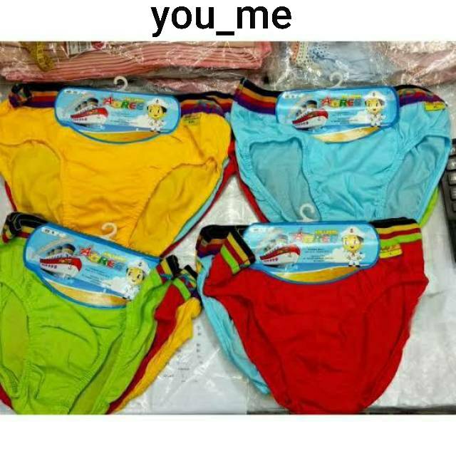 Celana dalam anak laki agree karet boxer / Harga 3 PCS