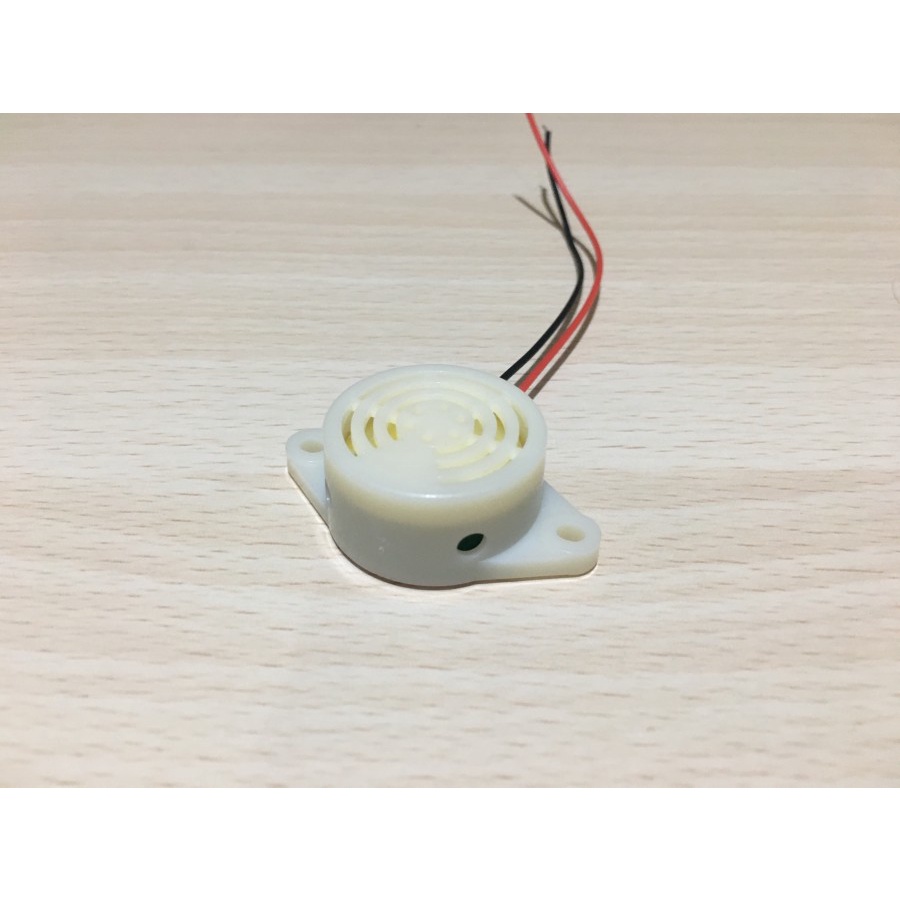 BUZZER PIEZO ELECTRIC ALARAM MOTOR MOBIL BIS TRUK DC 3V - 24V SFM-27-I BUSER CONTINUOUS BESAR PUTIH