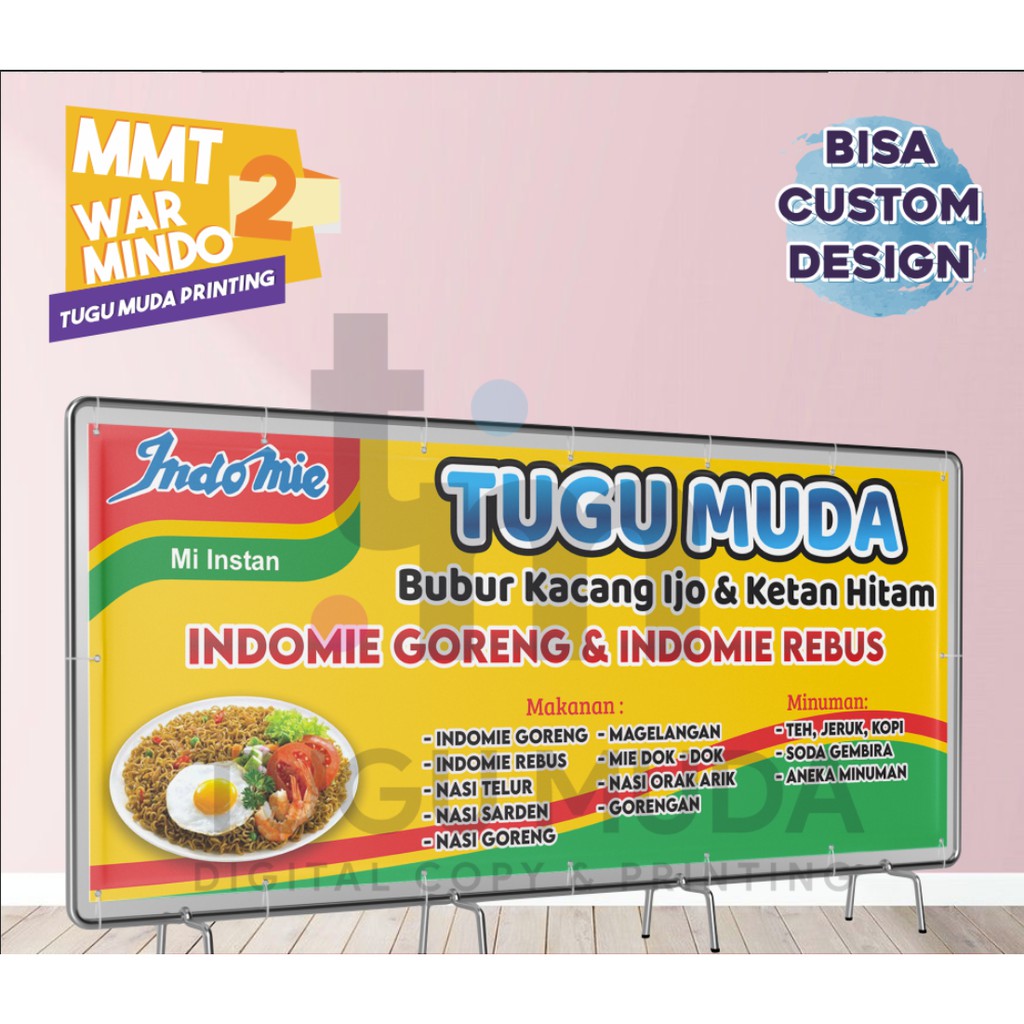 Jual Cetak MMTSpanduk WarmindoWarungIndomieBuburBurjo Indonesia