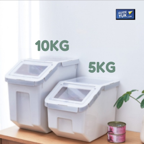 Kontainer Tempat Makan Hewan 5KG/10KG pet Food Container pet dispenser tempat simpan makanan anjing kucing