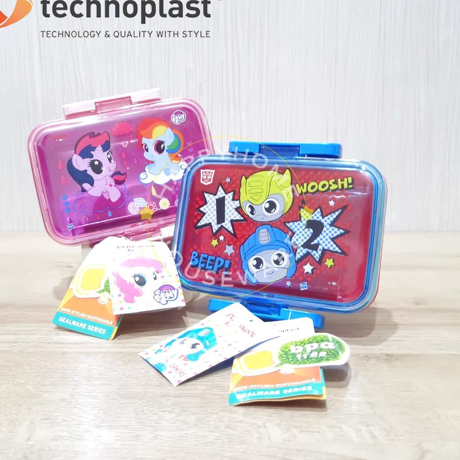 Super Pembelian TECHNOPLAST Playskool Lunch Box 450ml /Kotak Makan Bekal Motif Cute Pony &amp; Transforman