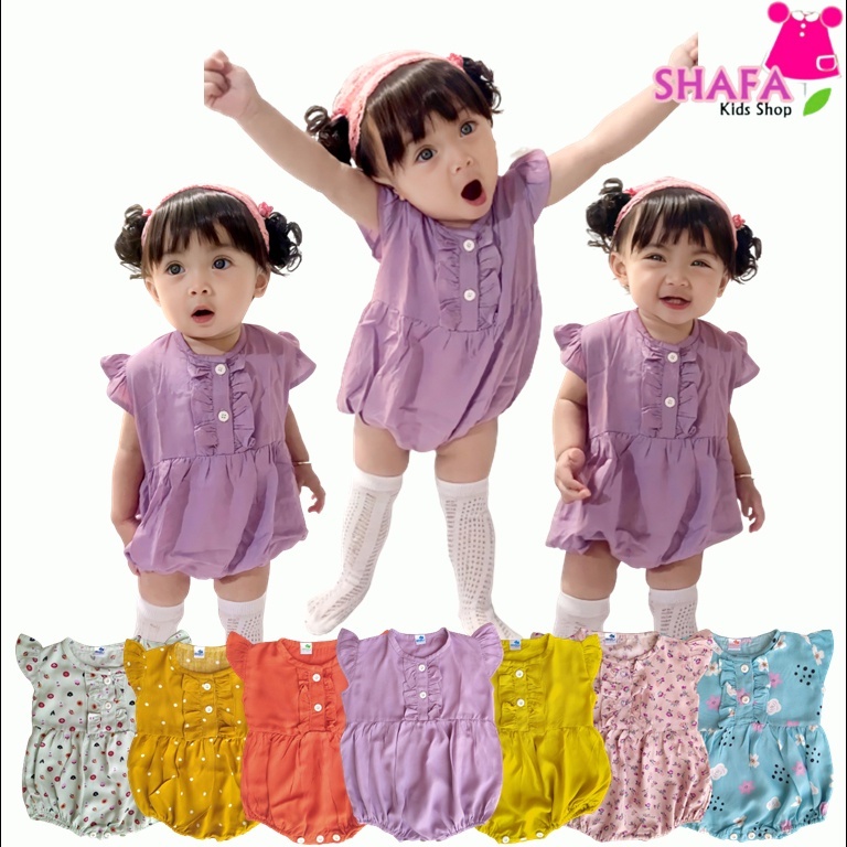 JUMPSUIT BAYI PEREMPUAN USIA 0-18 BULAN / BODYSUIT BAYI PEREMPUAN / JUMPER BAYI PEREMPUAN / FASHION BAYI / PAKAIAN BAYI / BAJU BAYI PEREMPUAN / SHAFA KIDS SHOP ORIGINAL