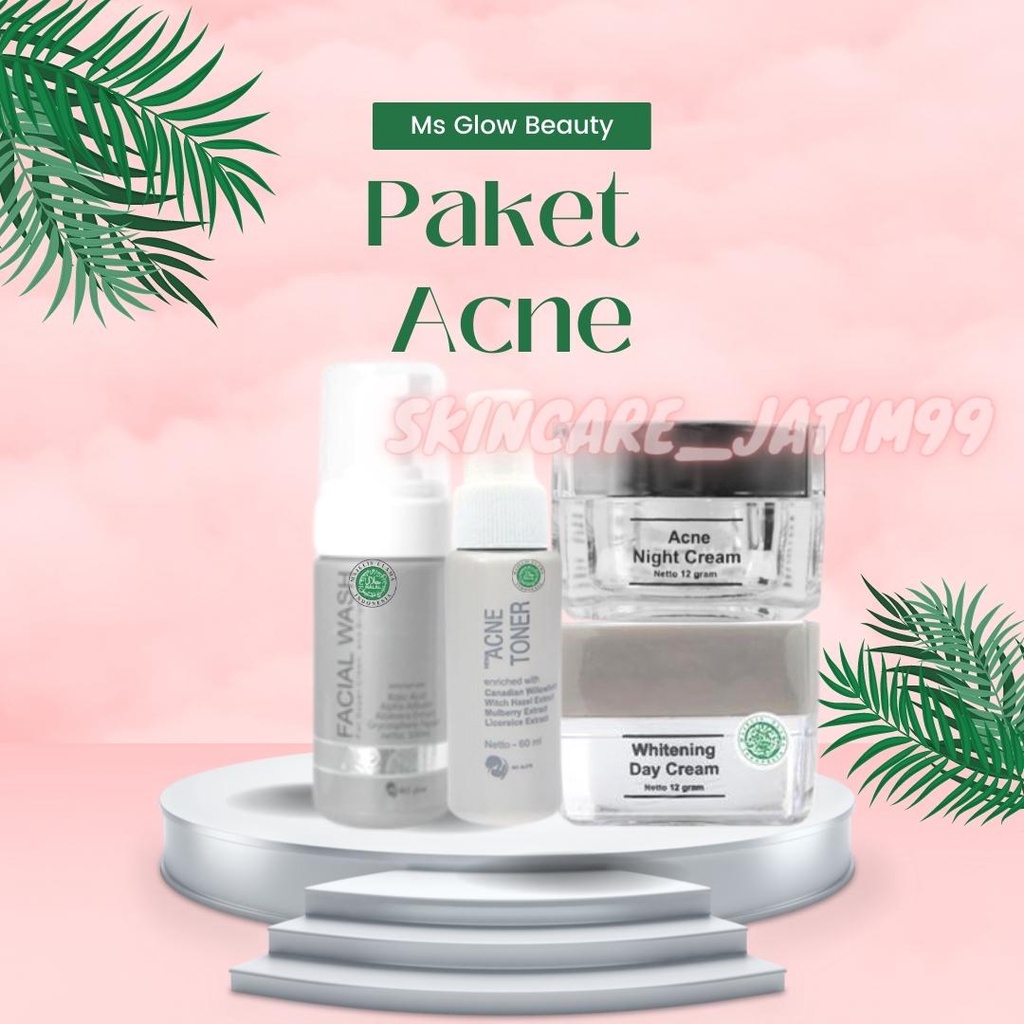 Ms Glow Paket Acne/Paket Acne Ms Glow/Ms Glow Paket Wajah Acne