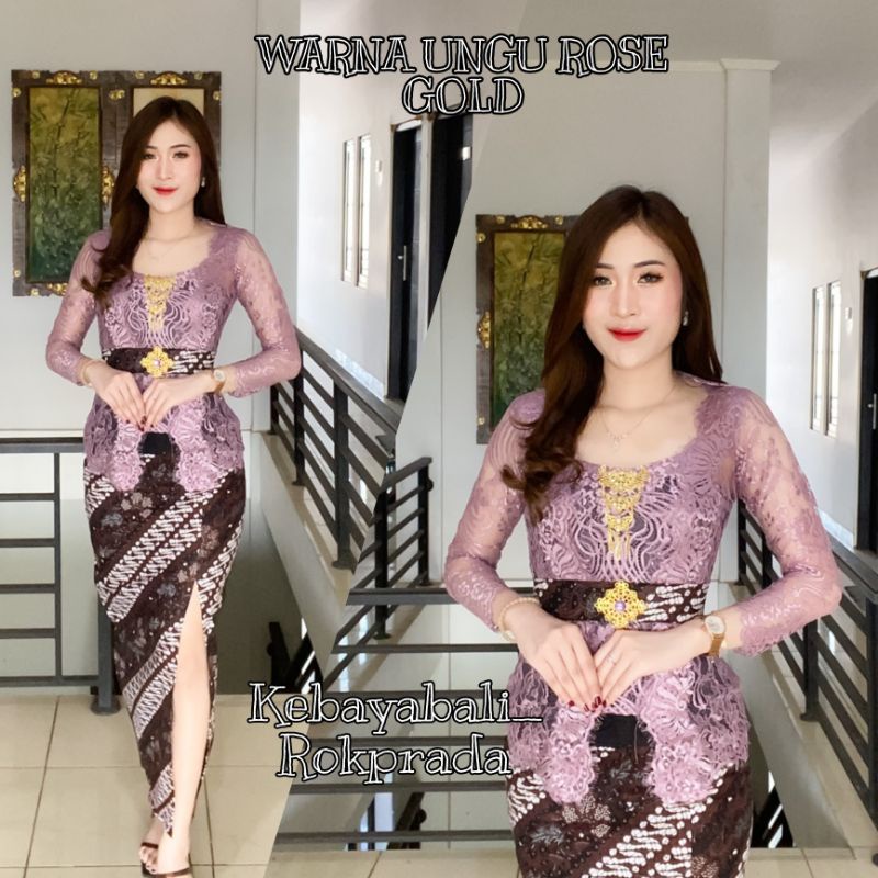 KEBAYA BALI KEBAYA UNGU ROSE GOLD KEBAYA MURAH KEBAYA KONDANGAN KWBAYA WISUDA