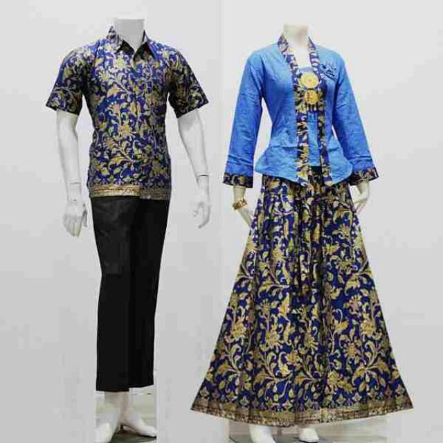 COUPLE RNB SAHARA PRADA EMBOSS GOLD FLORAL FLOWER BUNGA SARIMBIT BATIK PRODO KLOK PANJANG