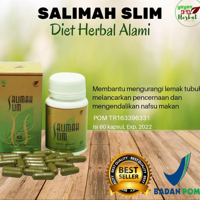 Keep Ampuh. Sr12 Salimah Slim / Obat Pelangsing Herbal / Obat Diet / Bpom J2Bs