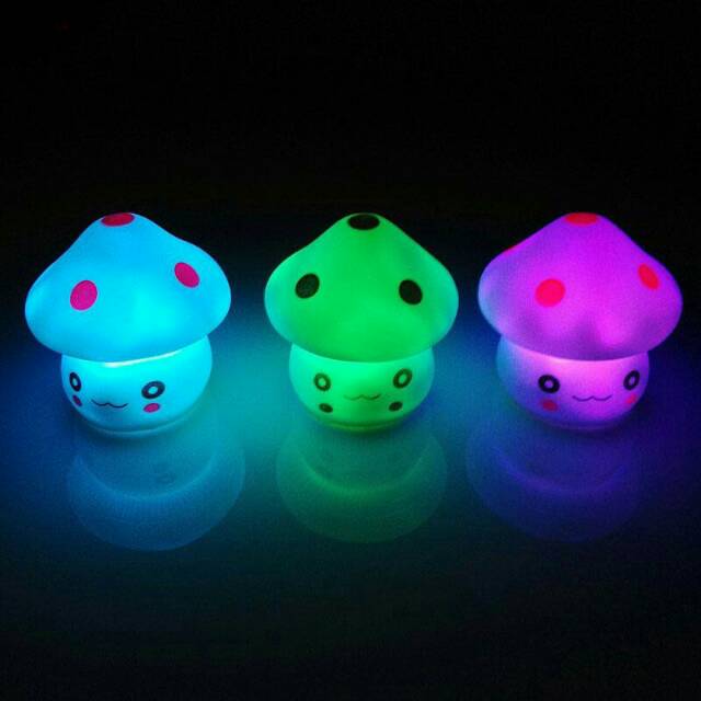 Lampu Tidur Warna Warna Lucu Romantis Bentuk Jamur Lampu Tidur Warna Warna Lucu Romantis Bentuk Jamur