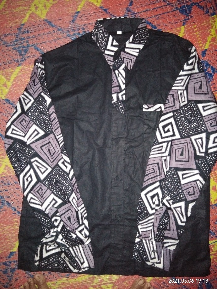 Kemeja Batik Pria Ppbtk07 Modern Lengan Panjang Casual Modis Trendy Masa Kini M L Xl Asli Pekalong