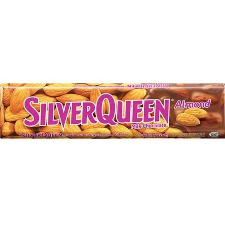 

COKELAT SILVERQUEEN ALMOND 85 GR / COKLAT SILVER QUEEN KACANG ALMON