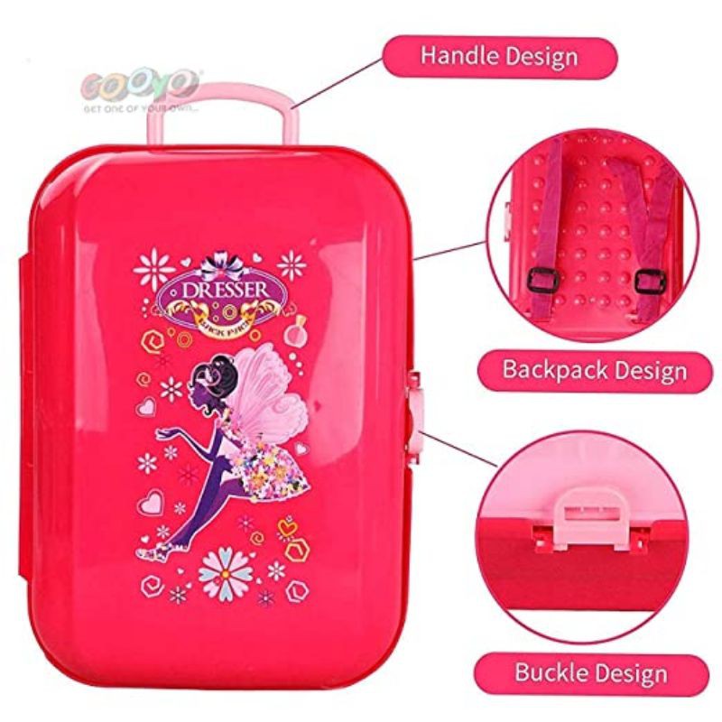 Mainan Make Up Tas Ransel Back Pack - Meja Rias Salon Anak Perempuan Backpack