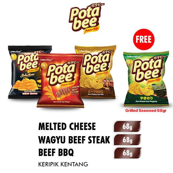 

Potabee Triple Pack Free Potabee Keripik Kentang Grilled Seaweed 68 gr