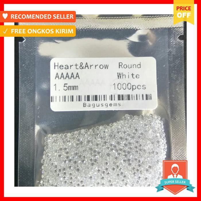 BATU CUBIC ZIRCONIA 1,5 MM GRADE A5 1000 PCS
