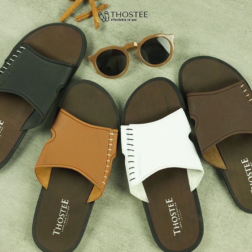 Sandal Jepit Kulit Pria Thostee Jari Kkp pusatmode1234