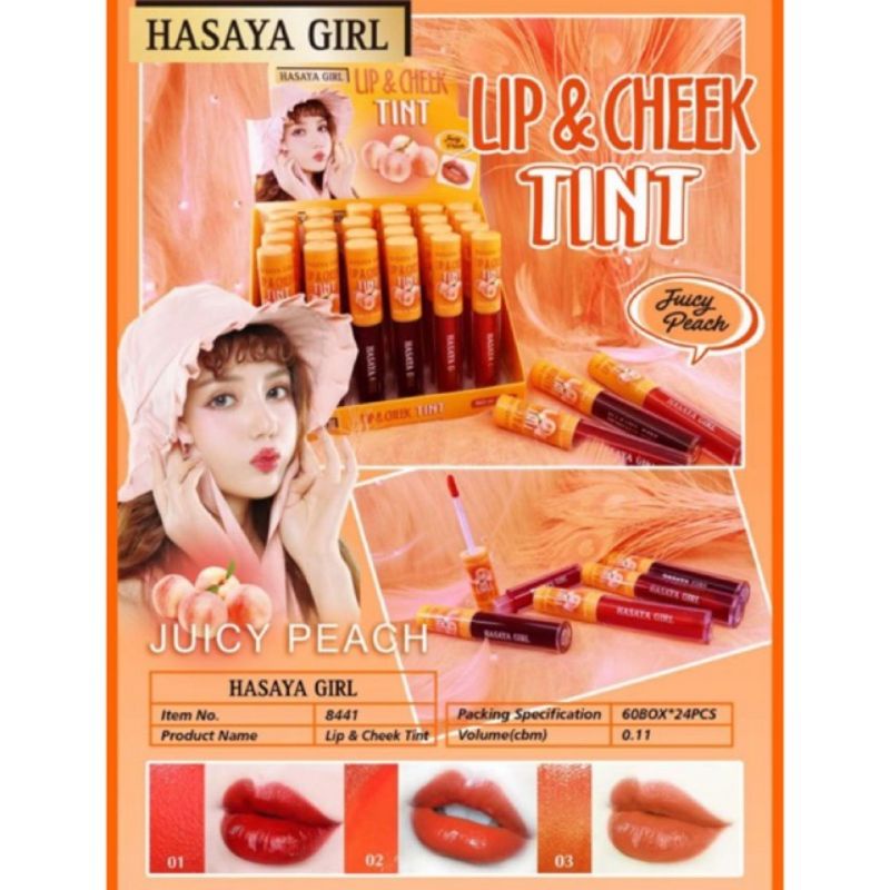 ‼️READY‼️HASAYA GIRL LIPTINT PEACH JUICY PEACH