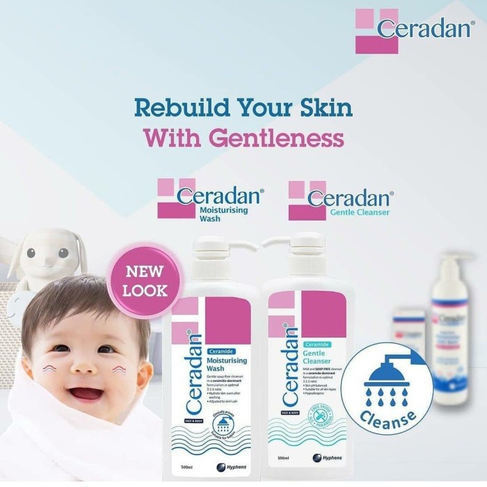 CERADAN Moisturising Wash Sabun Mandi Bayi Kulit Kering Dermatitis