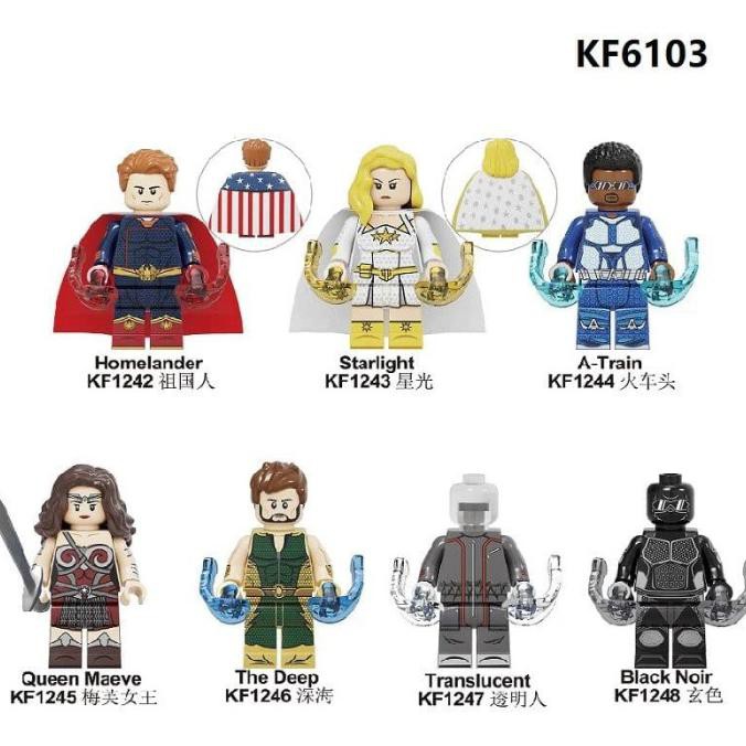 Eklusif Kf1242 - Homelander The Boys Amazon Lego Minifigure Brick Kf6103 Promo