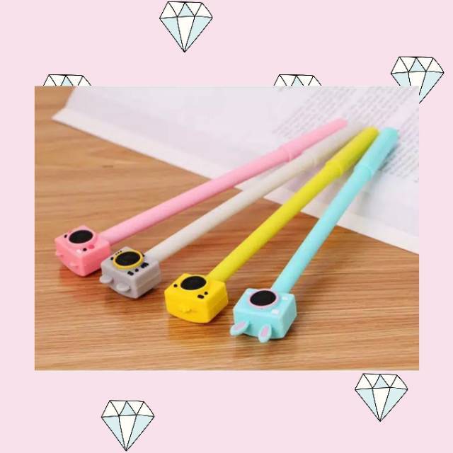 

GP003 BOLPEN PULPEN CAMERA LUCU TINTA GEL INK PEN NEEDLE BLACK HITAM 0.38MM LEIDIS STATIONARY