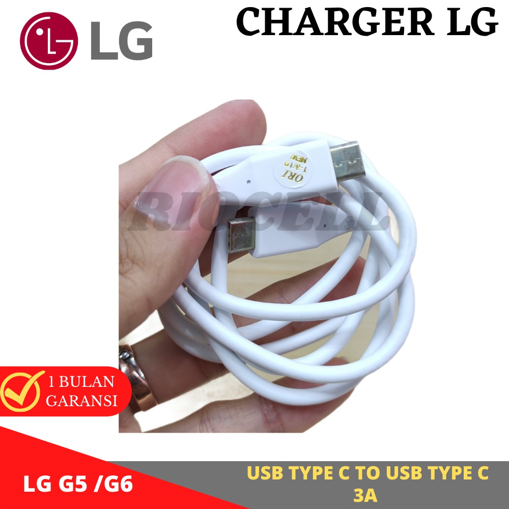 Charger LG USB Type C to Type C 3A.5V - LG G5 LG G6 ORIGINAL NEW 100%