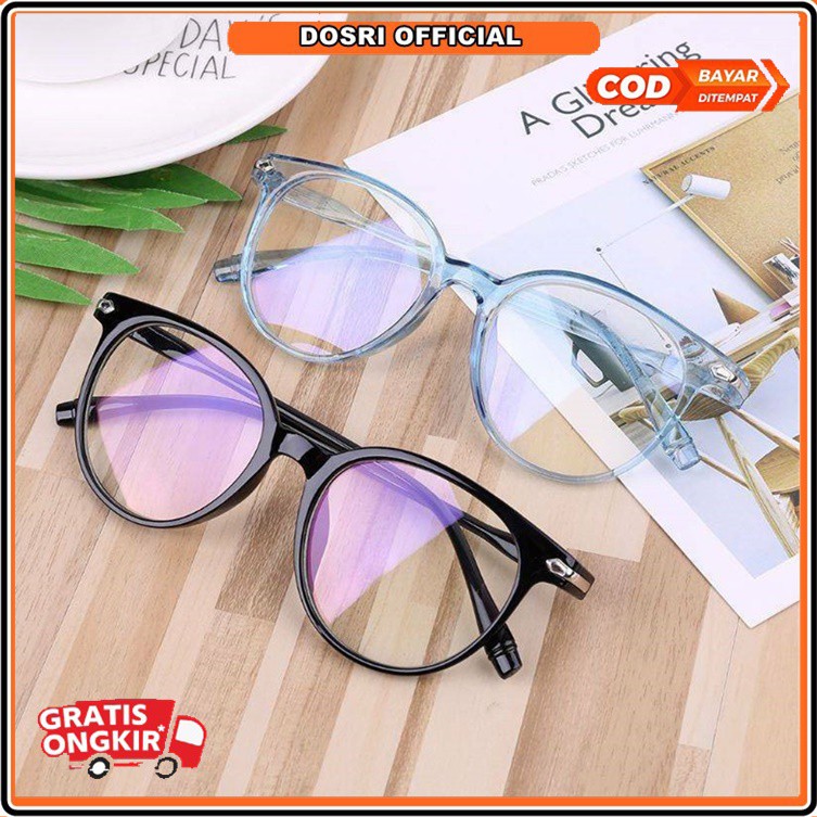 [NEW] Kacamata Fashion Anti Radiasi Sunglasses Frame Lensa Transparan