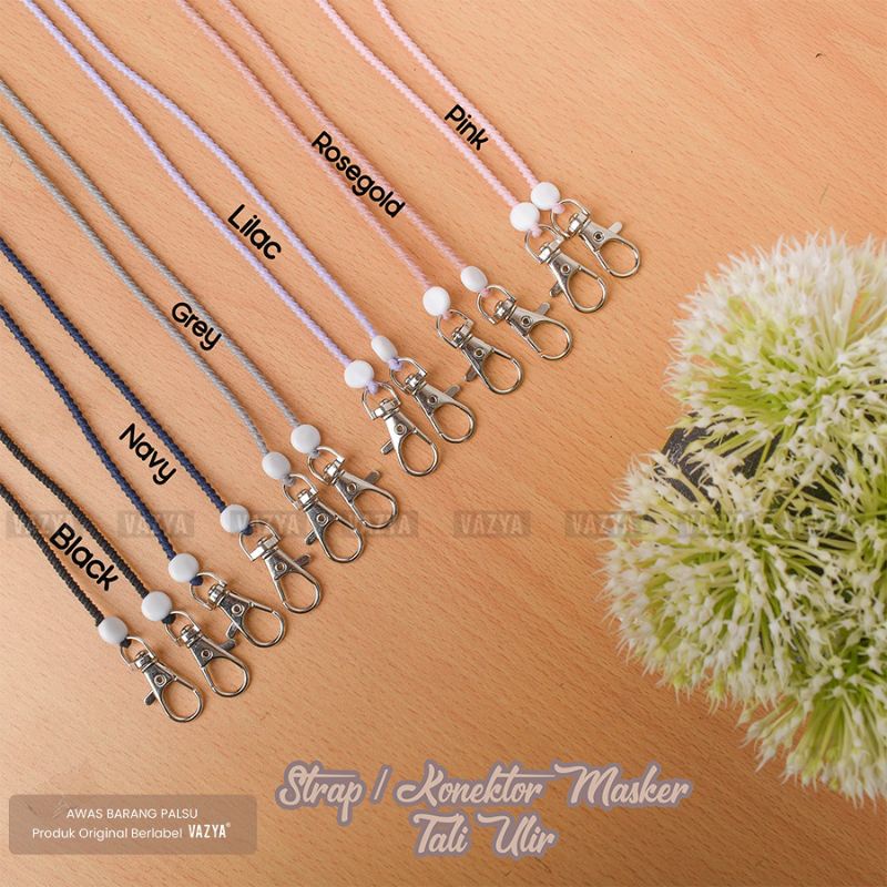 pengait masker strap masker konektor masker tali ulir elastis dan kait besi anti karat
