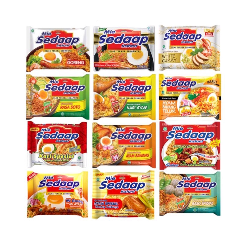 

mie sedap all variants
