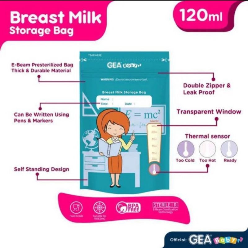 Gea Milk Bag 120ml Profesi Edition