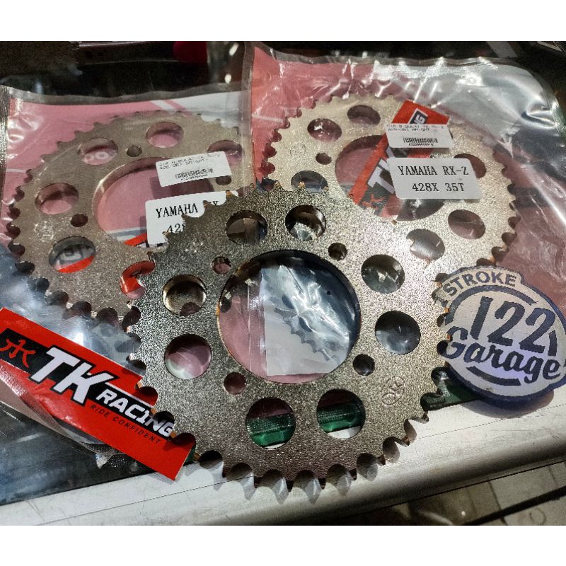gear gir sprocket TK racing 428 30 31 32 33 34 35 36 37 38 39 40 yamaha rxz rzr rxking rx king rxs rxspecial yt115 jupiter z mx vega f1zr force1 4 lubang-2