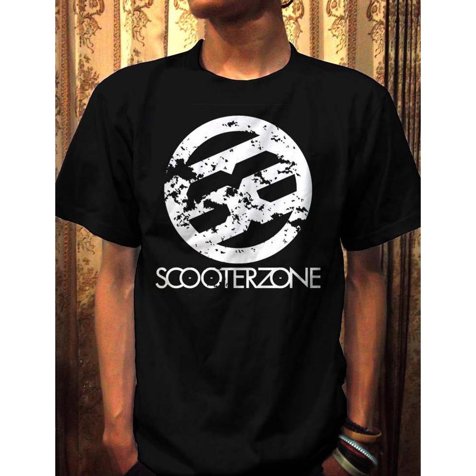 Kaos Vespa Scooterzone Hitam Touring, Scooter, Murah, Keren, Berkualitas wfcloth