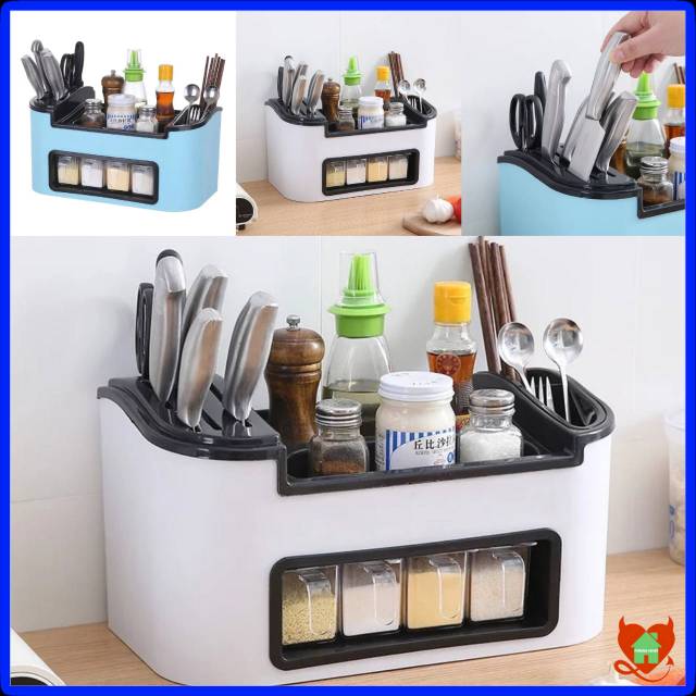 Rak Peralatan Dapur Multifungsi Lemari 4 Laci Penyimpanan Bumbu Dapur Kitchen Rack G474